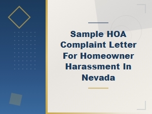 Nevada Hoa Harassment: Writing a Complaint Letter