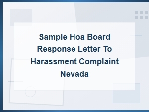 Nevada Hoa Board Response to Harassment Complaints