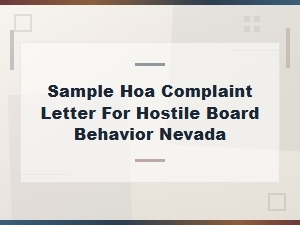 Nevada Hoa Dispute Attorneys for Hostile Board Behavior