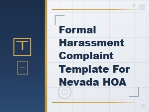 Nevada Hoa Harassment Complaint Template